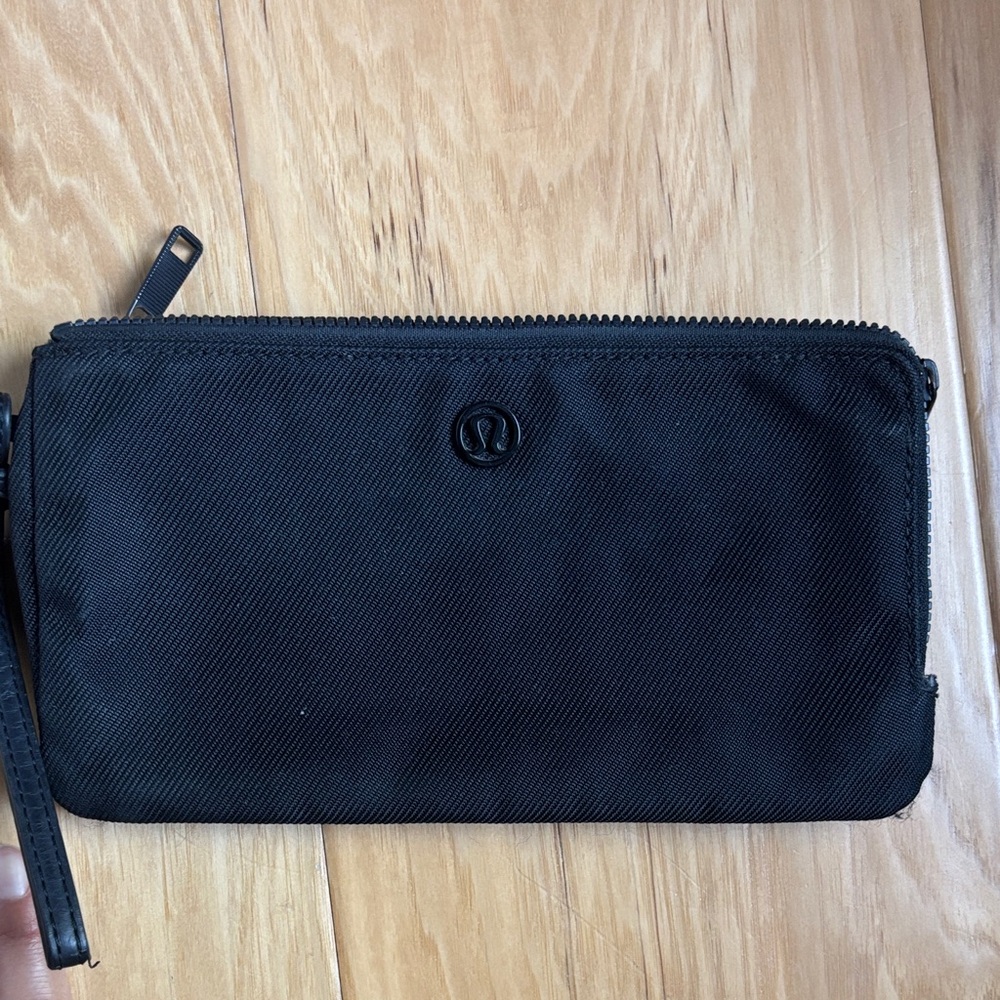 lululemon athletica Black Zip Wristlet Pouch